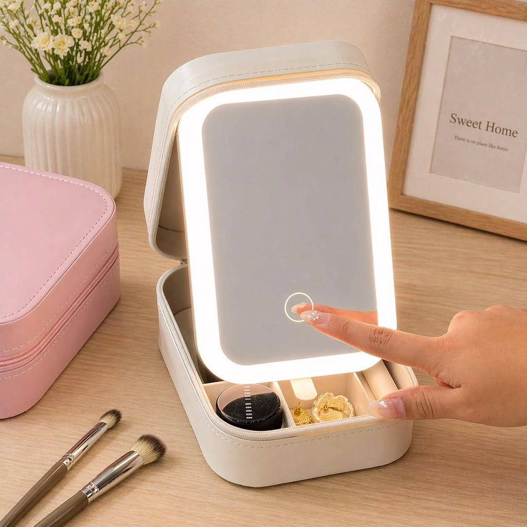Jwellery box with led mirror